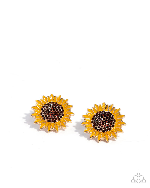 Blooming Beat - Brown - Paparazzi Accessories -  Earring - Jewelry with Erin Binford