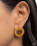 Blooming Beat - Brown - Paparazzi Accessories -  Earring - Jewelry with Erin Binford