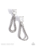 Cascading Collection - White - Paparazzi Accessories - Earring - Jewelry with Erin Binford