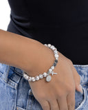 Devout Debut - White - Paparazzi Accessories - Bracelet - Jewelry with Erin Binford