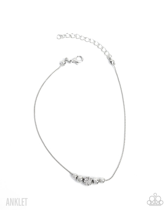 Simple Showcase - White -Paparazzi Accessories - Anklet