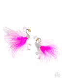Feathered Flamingo - Pink - Paparazzi Accessories - Earring - Jewelry with Erin Binford