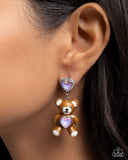 Traditional Teddy - Purple - Paparazzi Accessories - Earring - Jewelry with Erin Binford
