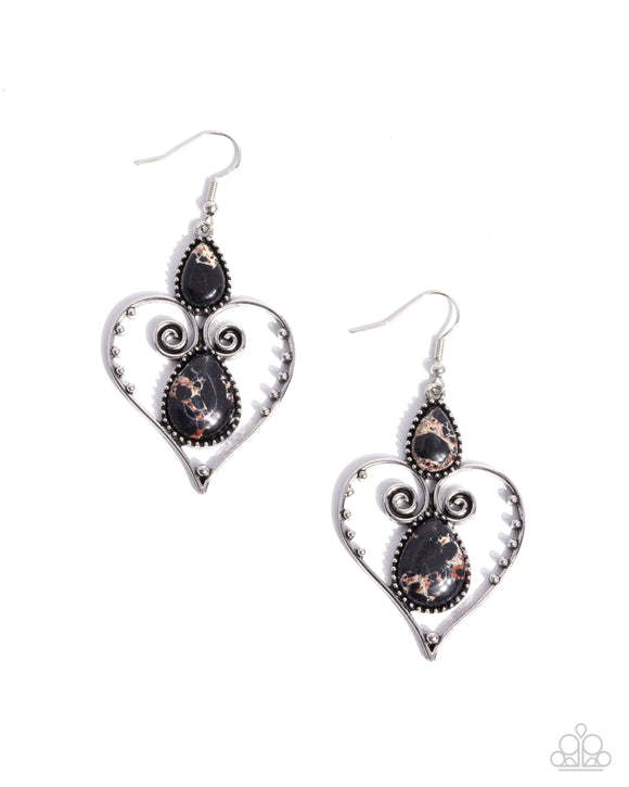 Selfless Stones - Black - Paparazzi Accessories - Earring - Jewelry with Erin Binford