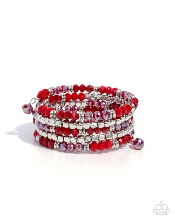 Memorable Masterpiece - Red -Paparazzi Accessories - Bracelet - Jewelry with Erin Binford
