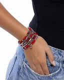 Memorable Masterpiece - Red -Paparazzi Accessories - Bracelet - Jewelry with Erin Binford