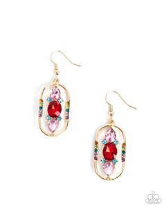Sit and Stare - Red - Paparazzi Accessories - Earring - Jewelry with Erin Binford