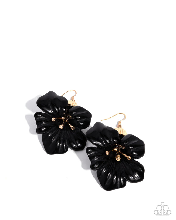 Blossoming Boardroom - Black - Paparazzi Accessories - Earring - Jewelry with Erin Binford