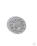 Posh Paladin - White - Paparazzi Accessories - Brooch - Jewelry with Erin Binford