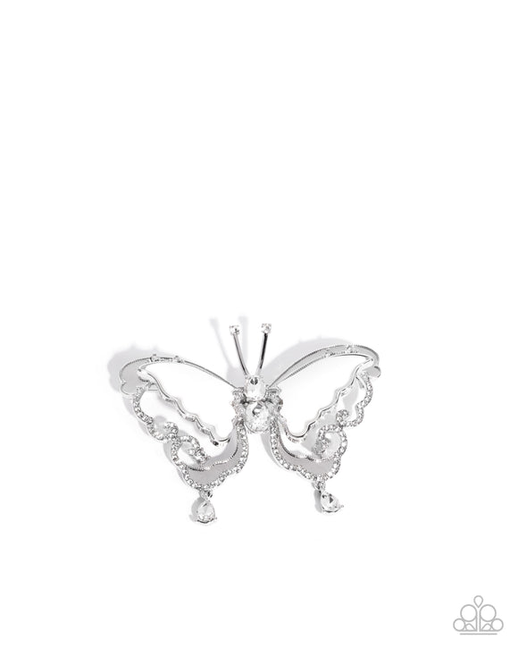 Articulate Aerial - White - Paparazzi Accessories - Brooch