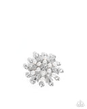 Pearly Prologue - White - Paparazzi Accessories - Brooch - Jewelry with Erin Binford