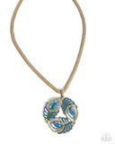 Peacock Patchwork - Brass - Paparazzi Accessories - Necklace - Jewelry with Erin Binford