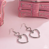 Sweetheart Symmetry - Silver - Paparazzi Accessories - Earring