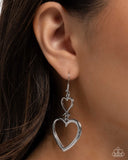 Sweetheart Symmetry - Silver - Paparazzi Accessories - Earring