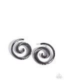 Spiral Silhouette - Black - Paparazzi Accessories - Earring - Jewelry with Erin Binford