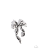 Bow Bonanza - Silver - Paparazzi Accessories - Brooch - Jewelry with Erin Binford