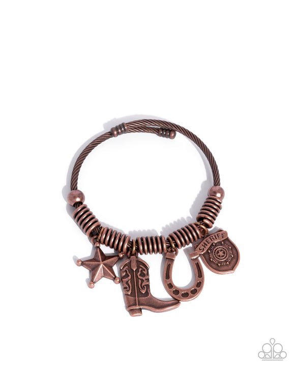 New Sheriff in Town - Copper -Paparazzi Accessories - Bracelet
