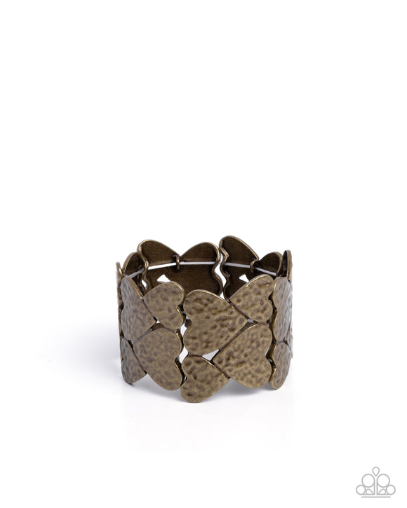 Heart Headline - Brass - Paparazzi Accessories - Bracelet - Jewelry with Erin Binford