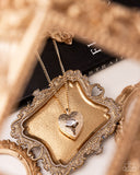 Heartfelt Honor - Gold -Paparazzi Accessories - Necklace - Jewelry with Erin Binford