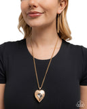 Heartfelt Honor - Gold -Paparazzi Accessories - Necklace - Jewelry with Erin Binford