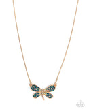Dragonfly Direction - Gold - Paparazzi Accessories - Necklace - Jewelry with Erin Binford