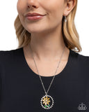 Framing Florals - Yellow - Paparazzi Accessories - Necklace - Jewelry with Erin Binford