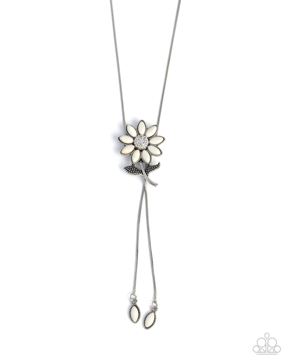 Floral Fidelity - White - Paparazzi Accessories - Necklace - Jewelry with Erin Binford