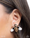 Blissful Bee - Gold - Paparazzi Accessories- Clip On - Jewelry with Erin Binford