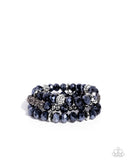 Faceted Fusion - Blue - Paparazzi Accessories - Bracelet - Jewelry with Erin Binford