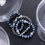 Faceted Fusion - Blue - Paparazzi Accessories - Bracelet - Jewelry with Erin Binford
