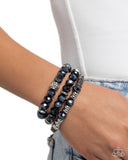 Faceted Fusion - Blue - Paparazzi Accessories - Bracelet - Jewelry with Erin Binford