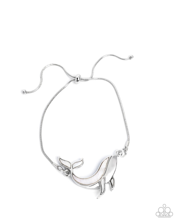 Whimsical Whale - Silver - Paparazzi Accessories - Bracelet - Jewelry with Erin Binford