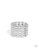 Reflective Rows - White - Paparazzi Accessories - Bracelet - Jewelry with Erin Binford