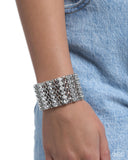 Reflective Rows - White - Paparazzi Accessories - Bracelet - Jewelry with Erin Binford