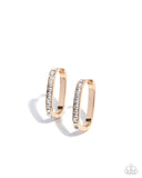 Encased Elevation - Gold - Paparazzi Accessories - Earring - Jewelry with Erin Binford