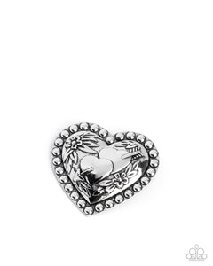 A Breath of Fresh Romance - Silver - Paparazzi Accessories - Brooch - Jewelry with Erin Binford