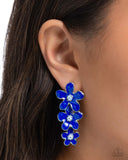 Crack of BLOOM - Blue - Paparazzi Accessories - Earring