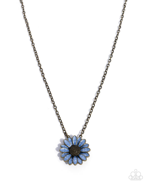 Parisian Posy - Brass - Paparazzi Accessories - Necklace