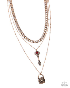Keen Keys - Red - Paparazzi Accessories - Necklace - Jewelry with Erin Binford