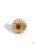 Sunflower Souvenir - Yellow - Paparazzi Accessories - Ring - Jewelry with Erin Binford