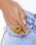 Sunflower Souvenir - Yellow - Paparazzi Accessories - Ring - Jewelry with Erin Binford