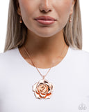 Restful Rose - Copper - Paparazzi Accessories - Necklace