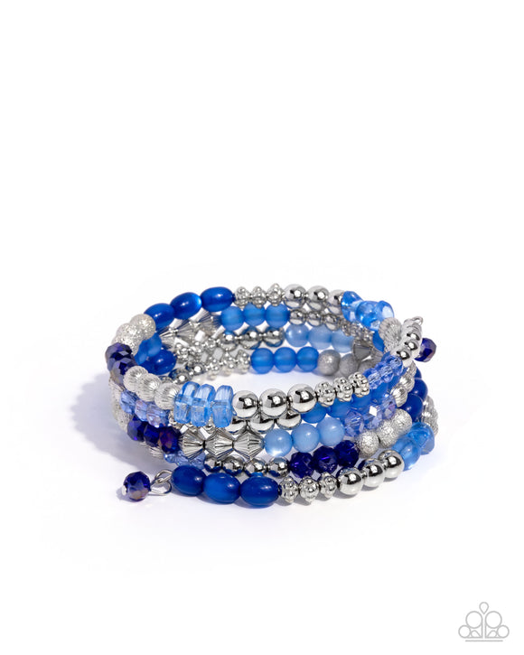 Colorful Compromise - Blue - Paparazzi Accessories - Bracelet