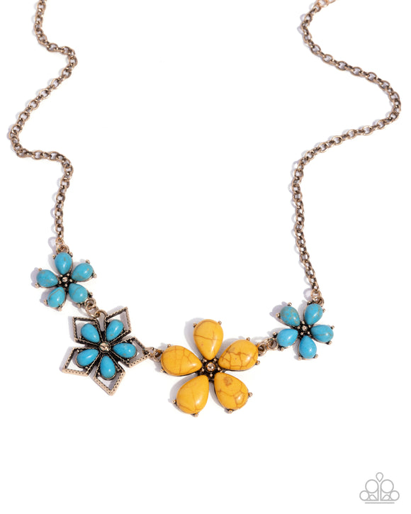 Behold the Bloom - Yellow - Paparazzi Accessories - Necklace - Jewelry with Erin Binford