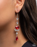 Unmatched Shimmer - Red - Paparazzi Accessories - Earring