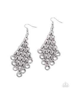 Decisive Delivery - Silver - Paparazzi Accessories -Earring