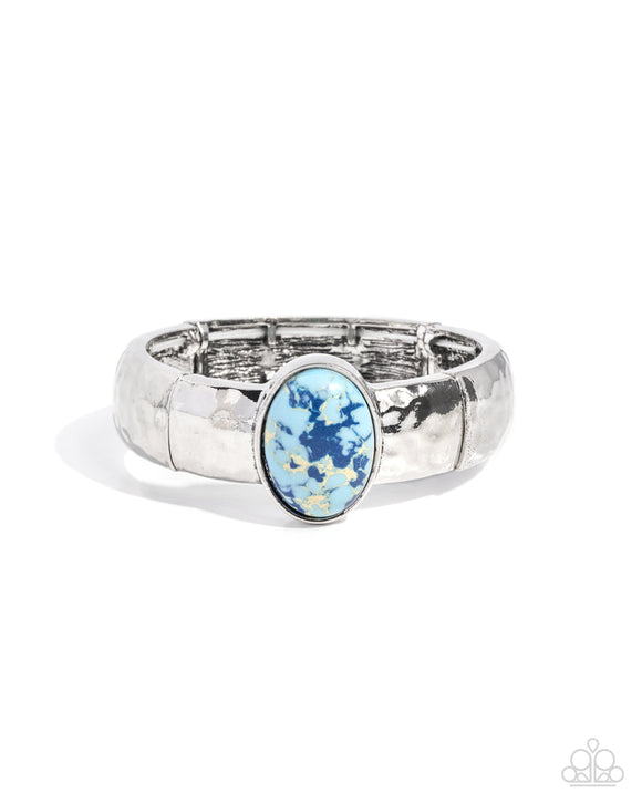Oval Obsession - Blue - Paparazzi Accessories - Bracelet