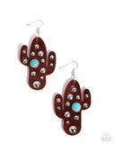 Cactus Cache - Brown - Paparazzi Accessories - Earring - Jewelry with Erin Binford