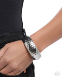 Textured Transit - Silver - Paparazzi Accessories - Bracelet