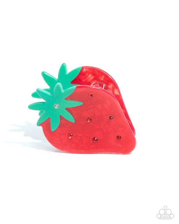 Strawberry Showcase - Red - Paparazzi Accessories - Hair Clip - Jewelry with Erin Binford